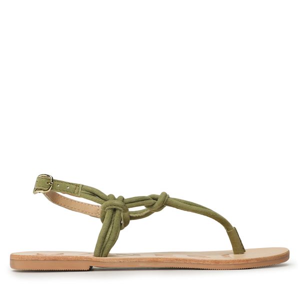 Manebi Sandale Manebi Suede Leather Sandals V 2.0 Y0 Kaki Green Knot Thongs