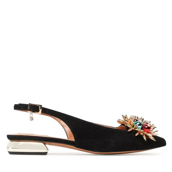 R.Polański Sandale R.Polański 1488/L Czarny Zamsz