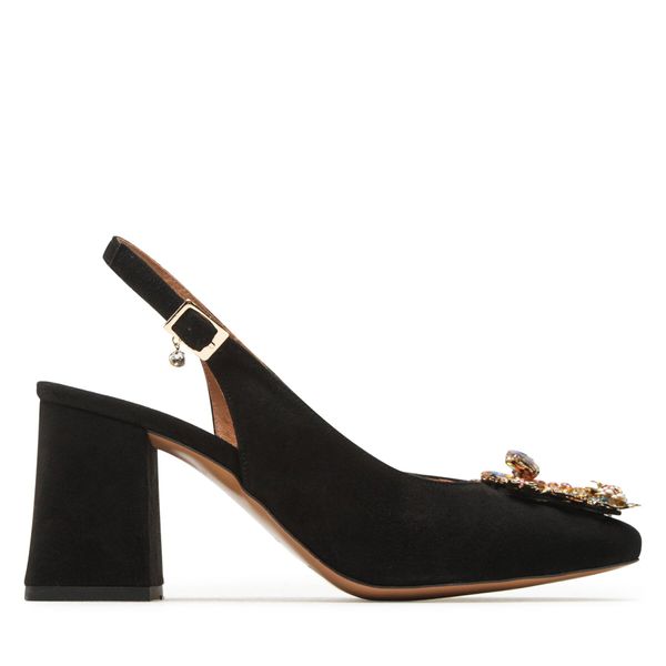 R.Polański Sandale R.Polański 1631 Czarny Zamsz