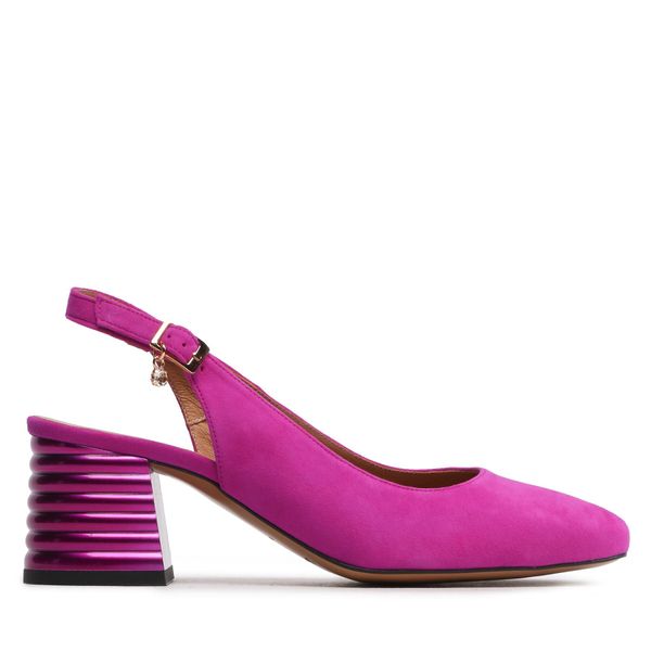 R.Polański Sandale R.Polański 1636 Fuksja Zamsz