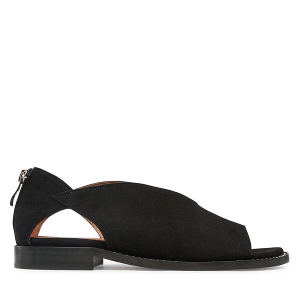 R.Polański Sandale R.Polański 1637 Czarny Zamsz