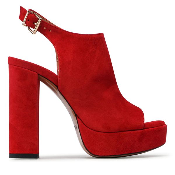 R.Polański Sandale R.Polański 1638 Czerwony Zamsz