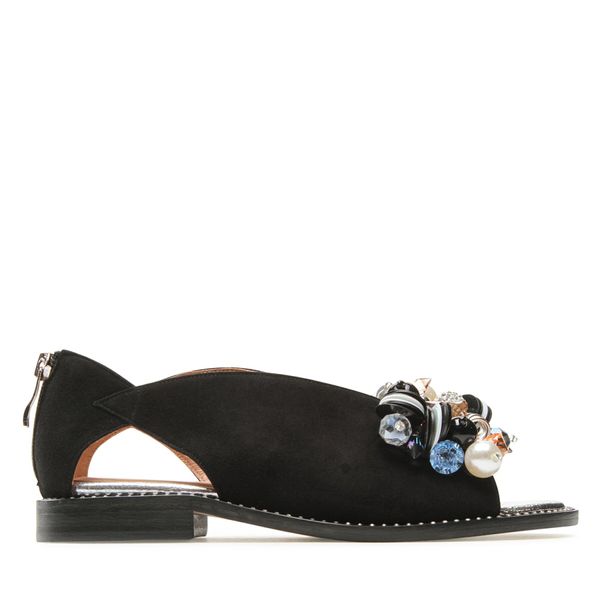 R.Polański Sandale R.Polański 1661 Czarny Zamsz