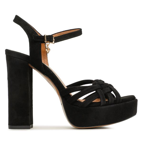 R.Polański Sandale R.Polański 1666 Czarny Zamsz