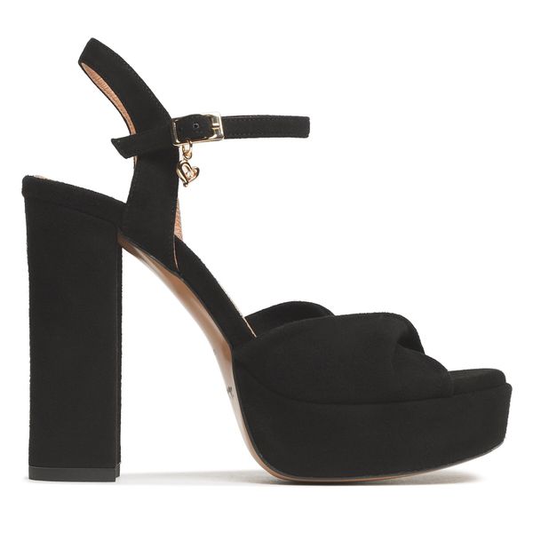 R.Polański Sandale R.Polański 1668 Czarny Zamsz