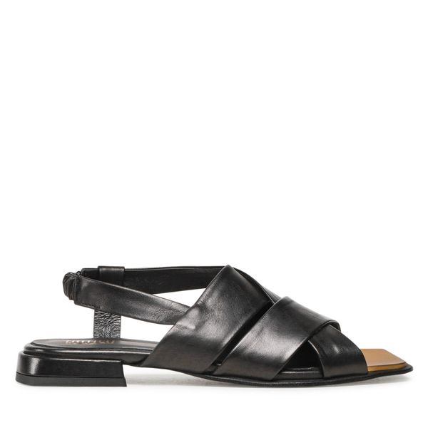 Simen Sandale Simen 5022A Czarny/Złoty