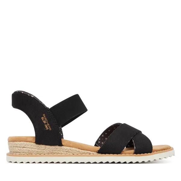 Skechers Sandale Skechers BOBS Desert Kiss - Golden Lily 114418/BLK Crna