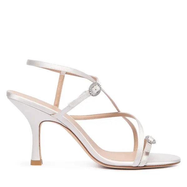 Stuart Weitzman Sandale Stuart Weitzman Kensington Strappy Sandal 85 SN109 Krem