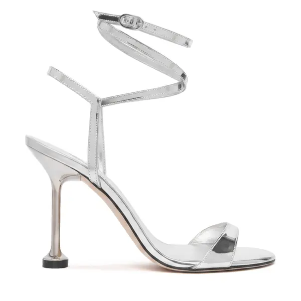 Stuart Weitzman Sandale Stuart Weitzman Naudistini Wrap 100 SM911 Srebrna