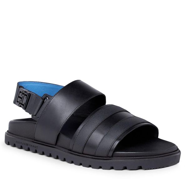Tommy Hilfiger Sandale Tommy Hilfiger Elevated Th Buckle Lth Sandal FM0FM05007 Black BDS