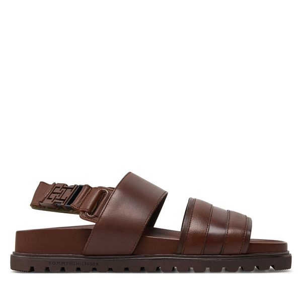 Tommy Hilfiger Sandale Tommy Hilfiger Elevated Th Buckle Lth Sandal FM0FM05007 Smeđa