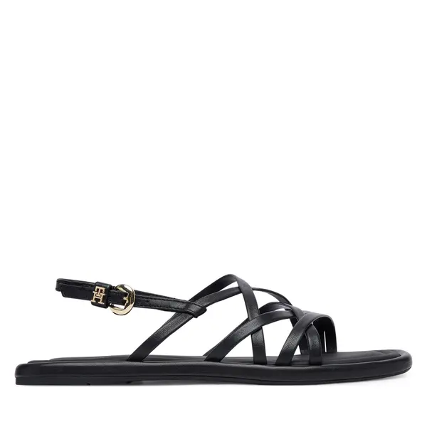 Tommy Hilfiger Sandale Tommy Hilfiger Flat Strappy FW0FW09220 Crna