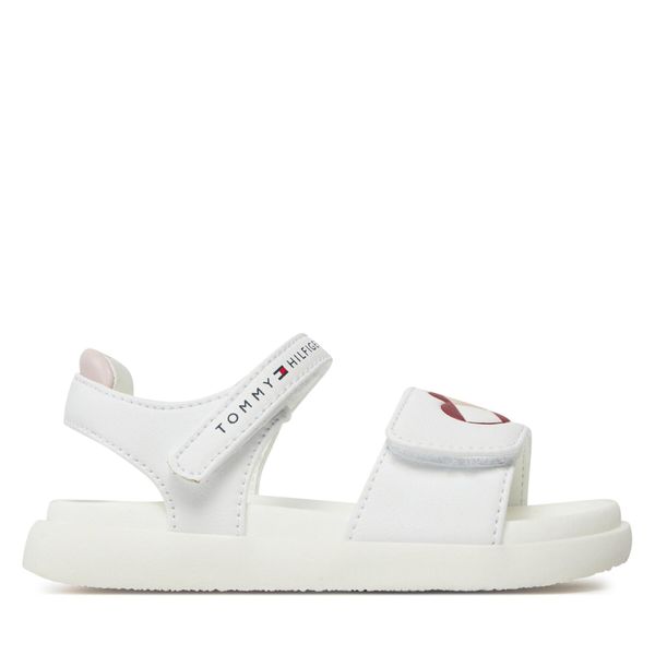 Tommy Hilfiger Sandale Tommy Hilfiger Heart Print Velcro Sandal T1A2-33232-0326 S White/Pink X134