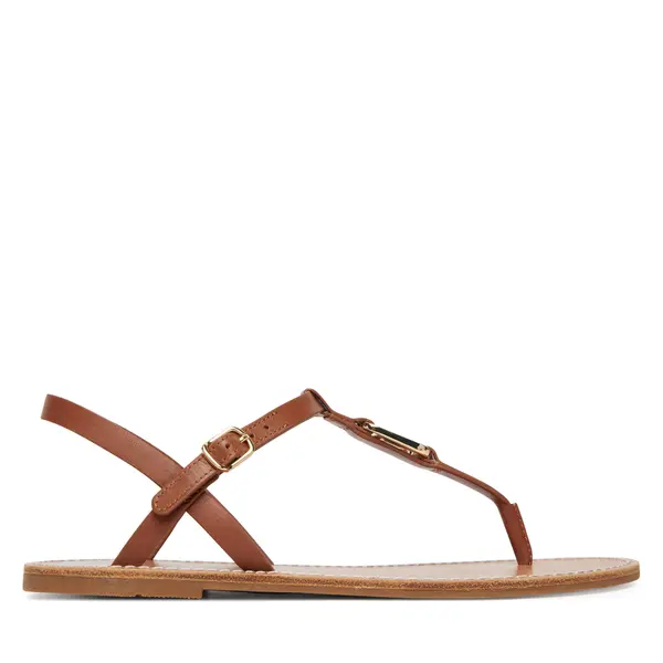 Tommy Hilfiger Sandale Tommy Hilfiger Leather Thong Sandal FW0FW09127 Smeđa