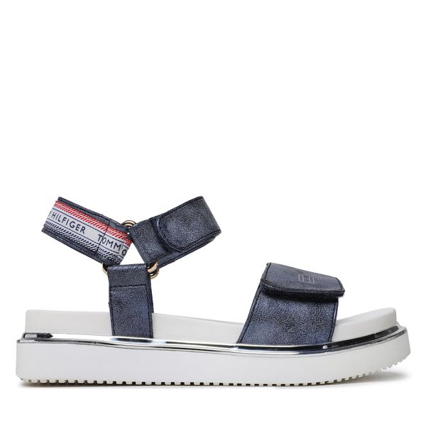 Tommy Hilfiger Sandale Tommy Hilfiger Platform Velcro Sandal T3A2-32760-0568 M Blue 800