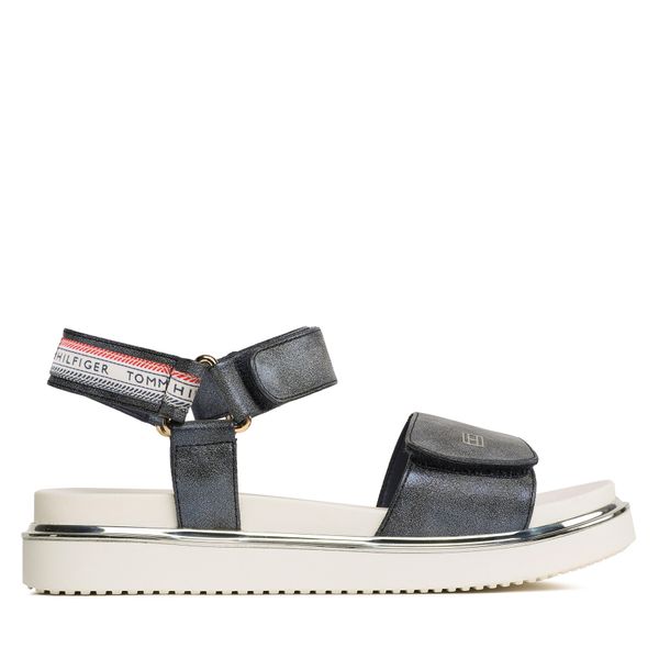 Tommy Hilfiger Sandale Tommy Hilfiger Platform Velcro Sandal T3A2-32760-0568 S Blue 800