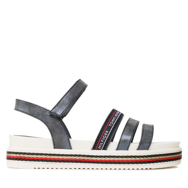 Tommy Hilfiger Sandale Tommy Hilfiger Platform Velcro Sandal T3A2-32763-0568 S Blue 800