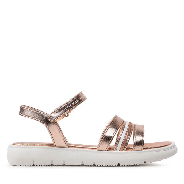 Tommy Hilfiger Sandale Tommy Hilfiger Stripes Velcro Sandal T4A2-32771-1372 S Rose Gold 341