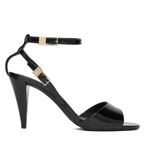 Tommy Hilfiger Sandale Tommy Hilfiger Th Elegant Patent Sandal FW0FW08961 Crna