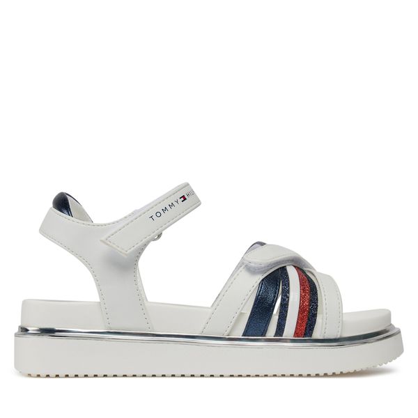 Tommy Hilfiger Sandale Tommy Hilfiger Velcro Sandal T3A2-33240-0273 M White/Blue X336