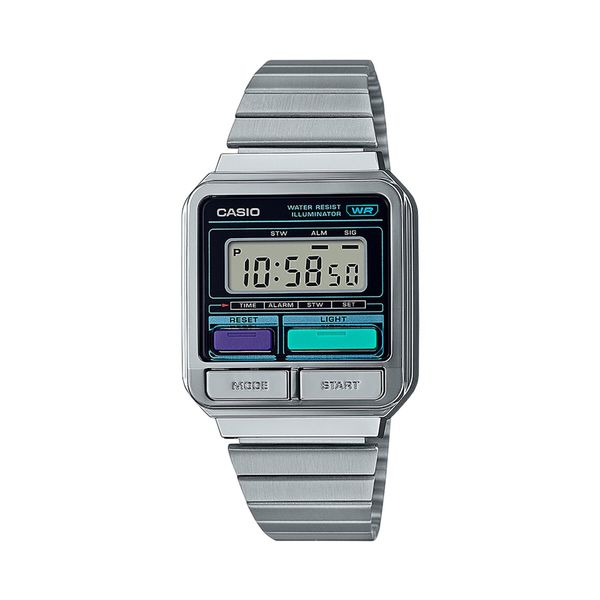 Casio Sat Casio Vintage 80s A120WE-1AEF Silver