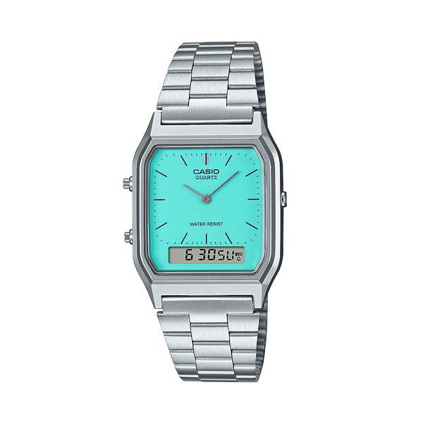 Casio Sat Casio Vintage Maxi AQ-230A-2A2MQYES Silver/Blue