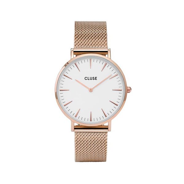 Cluse Sat Cluse Boho Chic Mesh White/Rose Gold