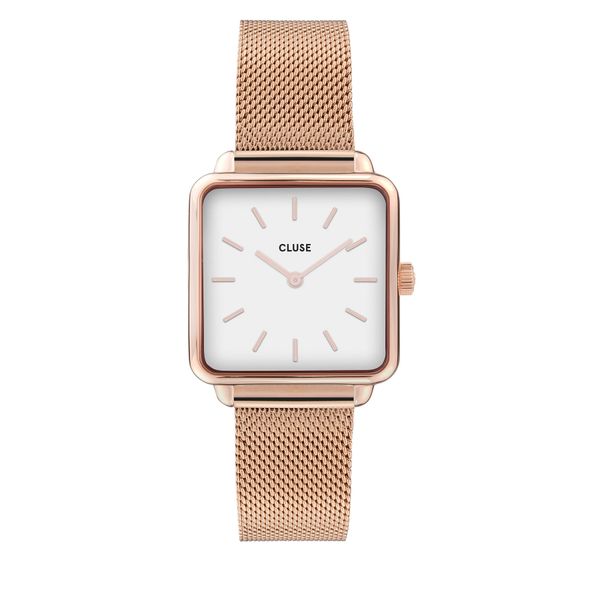 Cluse Sat Cluse La Tétragone CW0101207001 Rose Gold Mesh/White