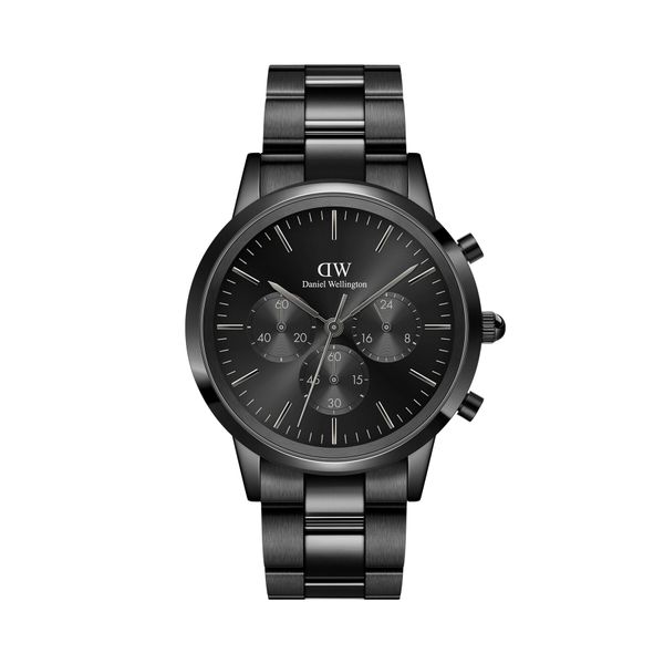 Daniel Wellington Sat Daniel Wellington Iconic Chronograph Link Onyx DW00100642 Black