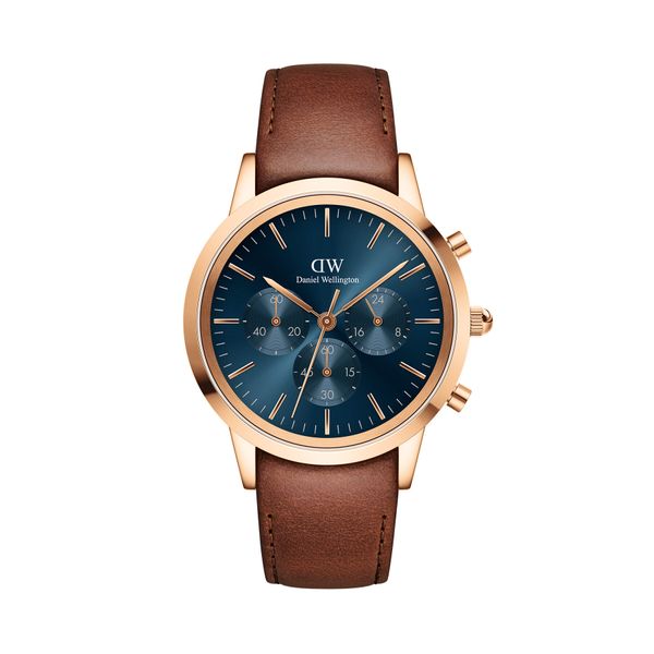 Daniel Wellington Sat Daniel Wellington Iconic Chronograph St Mawes Arctic DW00100639 Brown/Gold/Navy