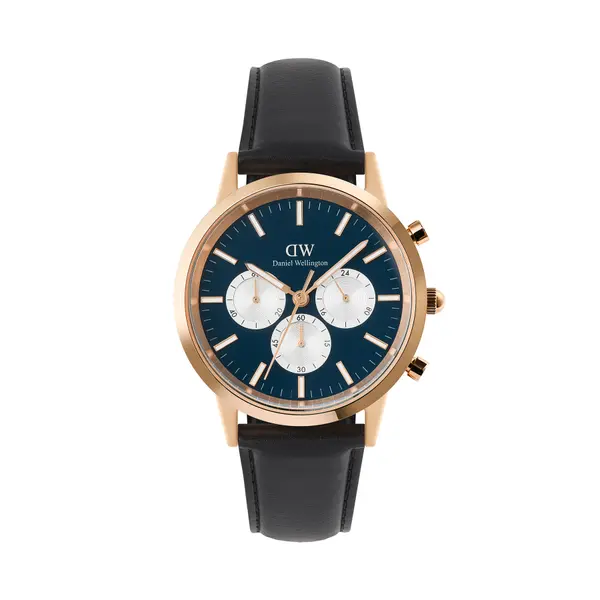 Daniel Wellington Sat Daniel Wellington Iconic Chronograph St Mawes Arctic Panda DW00100877 Crna