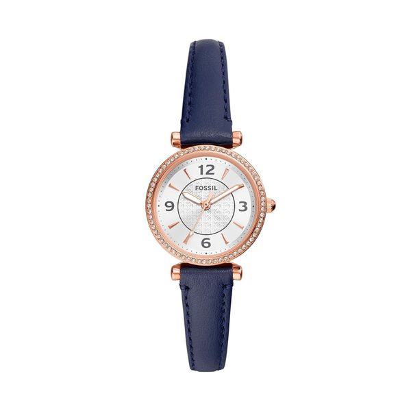 Fossil Sat Fossil Carlie ES5295 Rose Gold/Navy