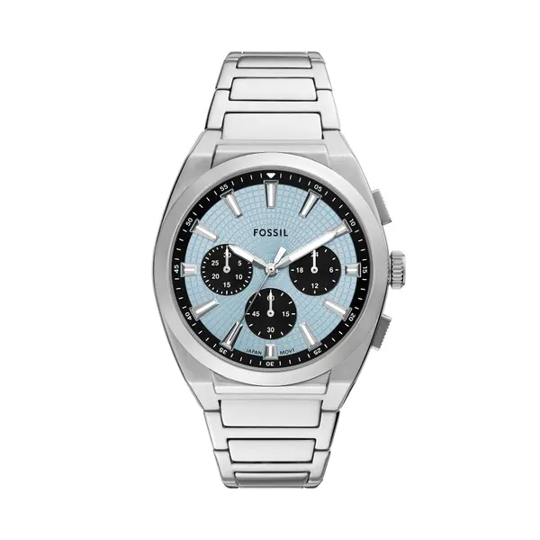 Fossil Sat Fossil Everett  Chronograph FS6105 Srebrna