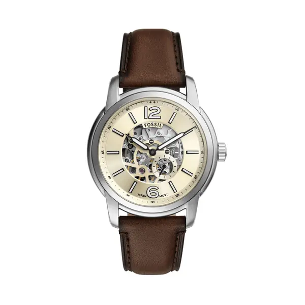 Fossil Sat Fossil Heritage Automatic Skeleton ME3264 Smeđa
