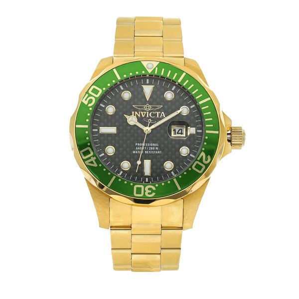 Invicta Watch Sat Invicta Watch Pro Diver 14358 Gold/Green
