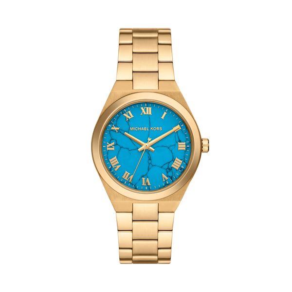 Michael Kors Sat Michael Kors Lennox MK7460 Gold/Blue