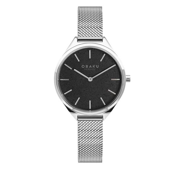 Obaku Sat Obaku Kaffe V257LHCNMC Silver/Black