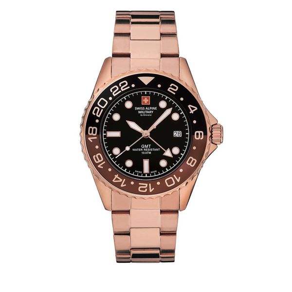 Swiss Alpine Military Sat Swiss Alpine Military 7052.1164 Black/Rose Gold/Rose Gold