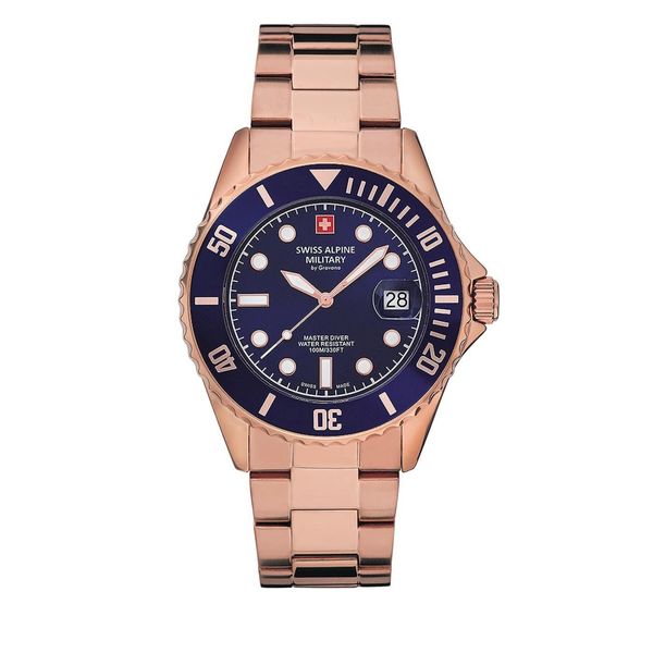 Swiss Alpine Military Sat Swiss Alpine Military 7053.1165 Rose Gold/Navy