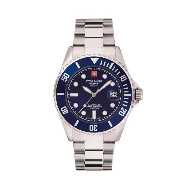 Swiss Alpine Military Sat Swiss Alpine Military Diver 7053.1135 Silver