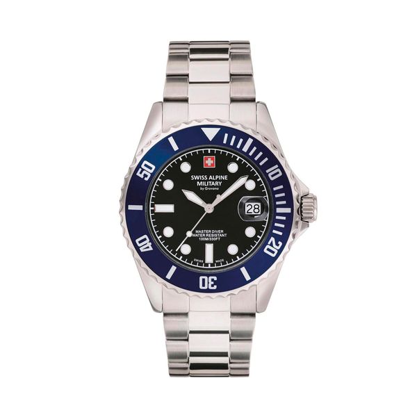 Swiss Alpine Military Sat Swiss Alpine Military Grovana Master Diver 7053.1136 Silver
