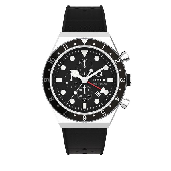 Timex Sat Timex Q Timex Three Time Zone Chronograph TW2V70000 Black