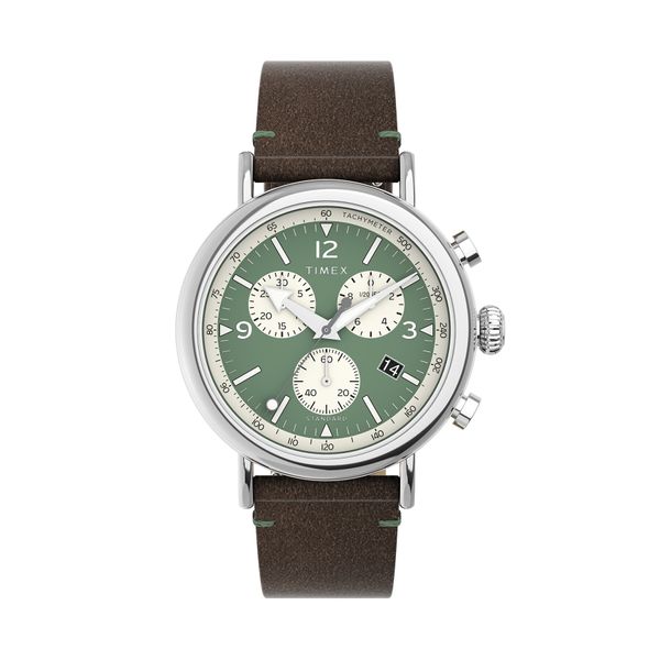 Timex Sat Timex Standard Chronograph 41mm Eco-Friendly TW2V71000 Brown/Green