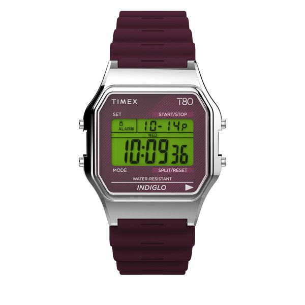 Timex Sat Timex T80 TW2V41300 Burgundy/Silver