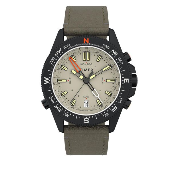 Timex Sat Timex Tide-Temp-Compass 43mm Eco-Friendly Strap TW2V21800 Blac/Grey