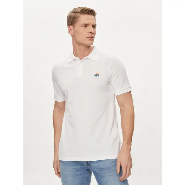 Save The Duck Save The Duck Polo Ovidio DR1213M-BATE18 Bijela Regular Fit