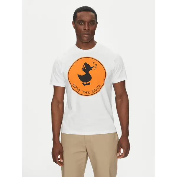 Save The Duck Save The Duck T-shirt DT0825M BESY20 Bijela Regular Fit