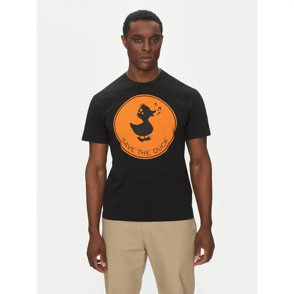 Save The Duck Save The Duck T-shirt DT0825M BESY20 Crna Regular Fit