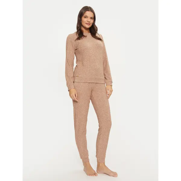 Selmark Selmark Pidžama P8673 Bež Regular Fit