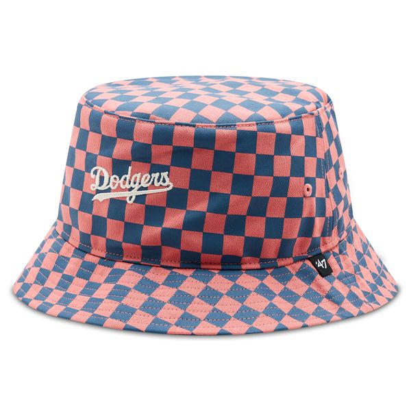 47 Brand Šešir 47 Brand MLB Los Angeles Dodgers Check Up Script '47 BUCKET B-CHKBK12GWF-IR Island Red